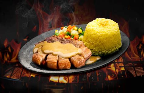 SIZZLING PORK CHOP+JAVA RICE AND GRAVY!.